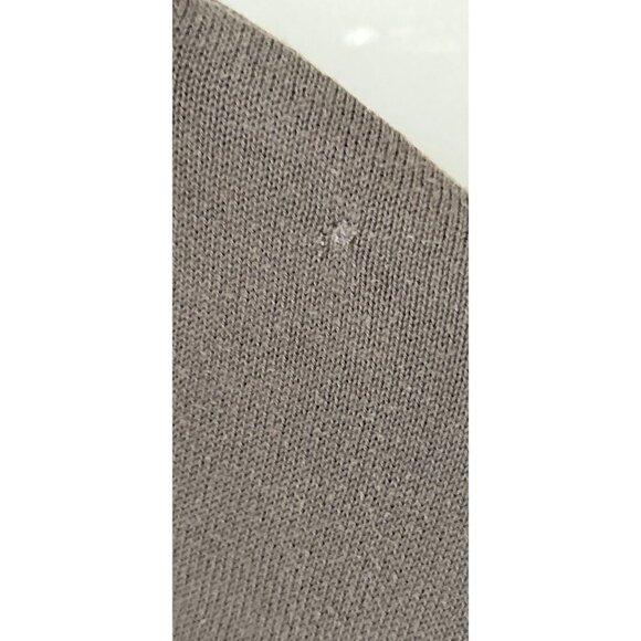 Sisley Mens Brown V-Neck Button-Up Cardigan Sweater With Scull Patch Logo - Picture 10 of 10